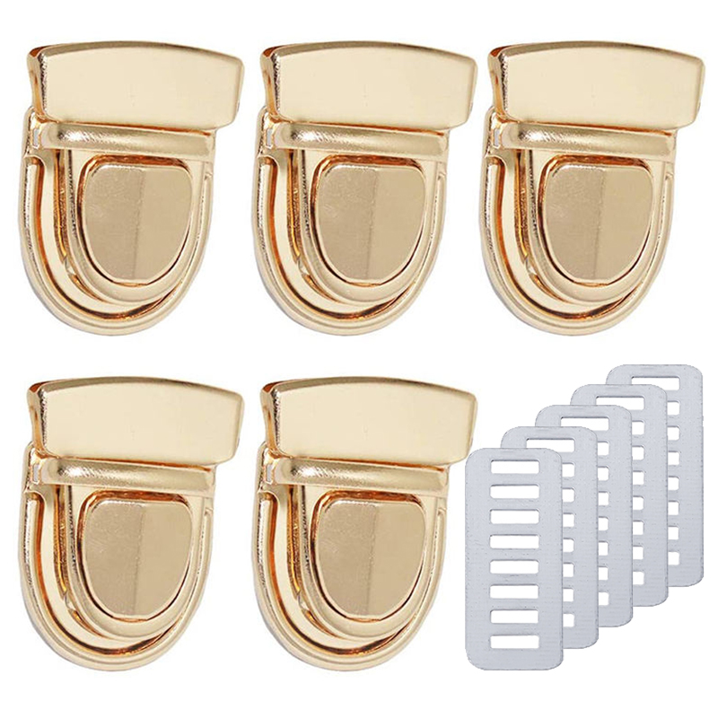 5pcs/lot Hardware Bag Lock Catch Handbag Snap Clasps Shoulder Bags Purse Totes Closure Metal Buckles DIY Craft Bag Accessories: Default Title