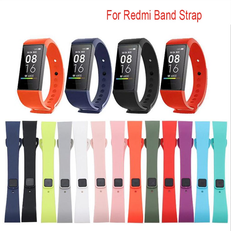 13 cores silicone pulseira banda inteligente para redmi pulseira pulseira de substituição alça de pulso para vermelho mi banda pulseira cor cinta