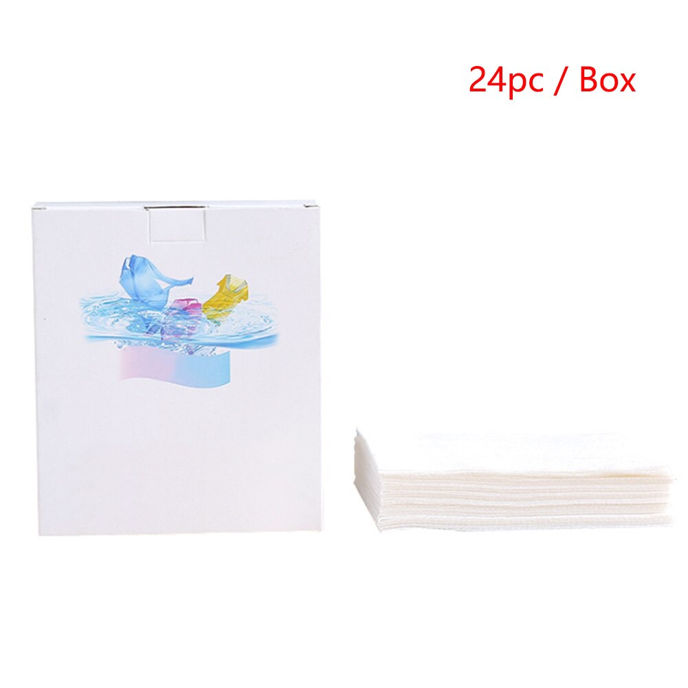24pcs/box Color Absorption Sheet Washing Machine Mixed Protection Anti Staining Clothes Laundry Paper Supplies Dyeing Proof