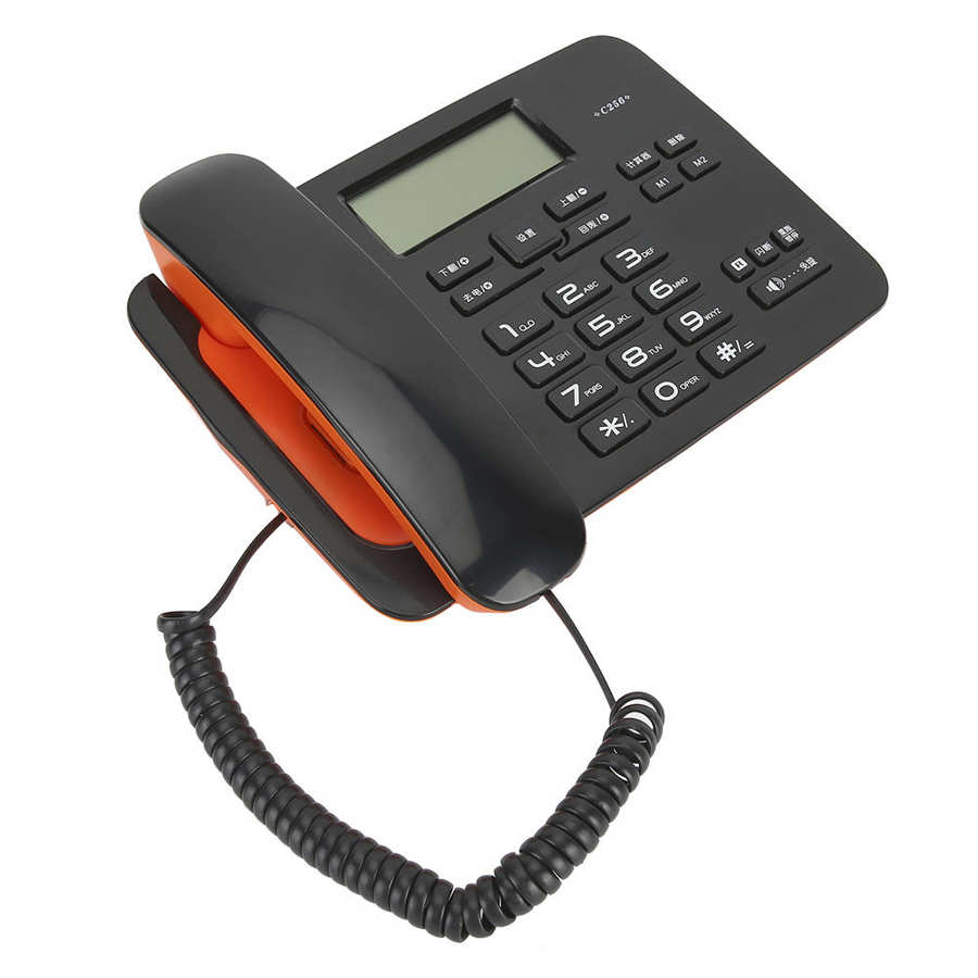 Lage Carbon, C256 Vaste Home Office Bedrade Telefoon Led Display Screen Caller Identificatie Energiebesparing En Milieu