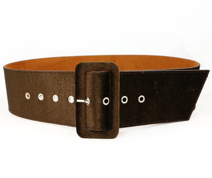 Brede Riem Vrouwelijke Jurk Riemen Versier Tailleband Mode Zilveren Pin Gesp Fluwelen Riem Party Riem Zwart Flanel Vrouwen