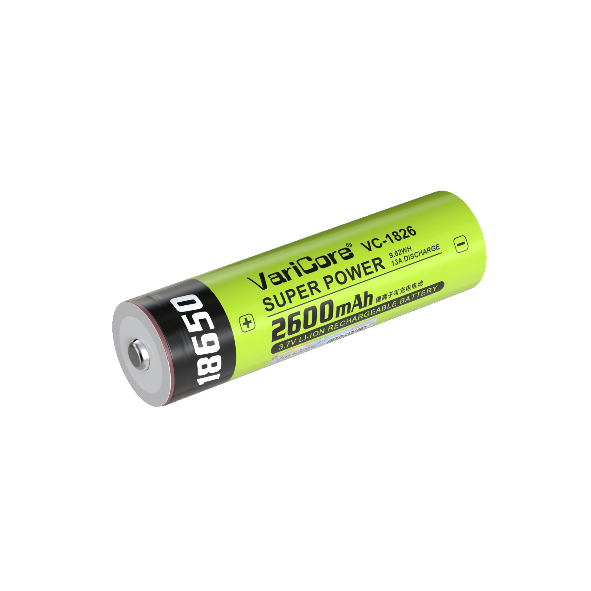 18650 oppladbare batterier 18650 li- ionbatterier 3.7v 2600 mah innebygd batteri i enheten, klasse a-kvalitet varicore-vvv