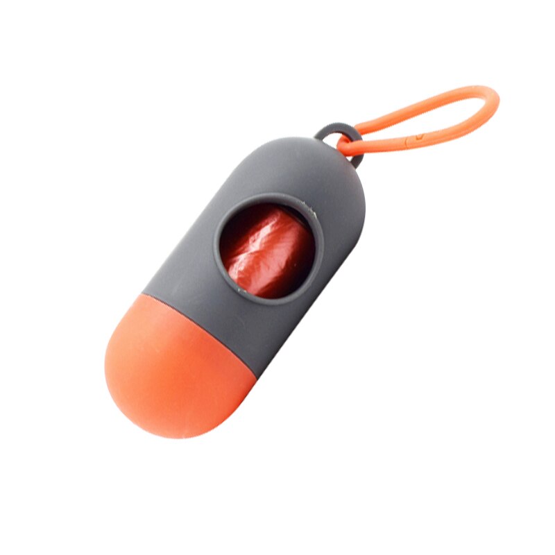 Dispensador de Bolsa para popó de policarbonato para perros y gatos, juego práctico de basura, suministros de limpieza, 1 unidad, 30 Bolsa para popó: Gris claro