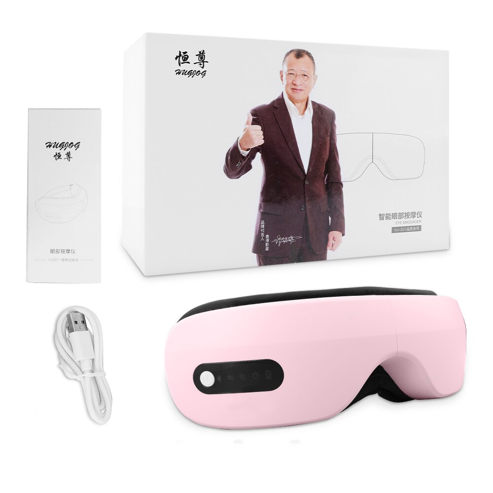 Elektrische Trillingen Bluetooth Eye Massager Eye Care Apparaat Rimpel Vermoeidheid Verlichten Trillingen Massage Compressanti Donkere Cirkel: WITH BOX Pink