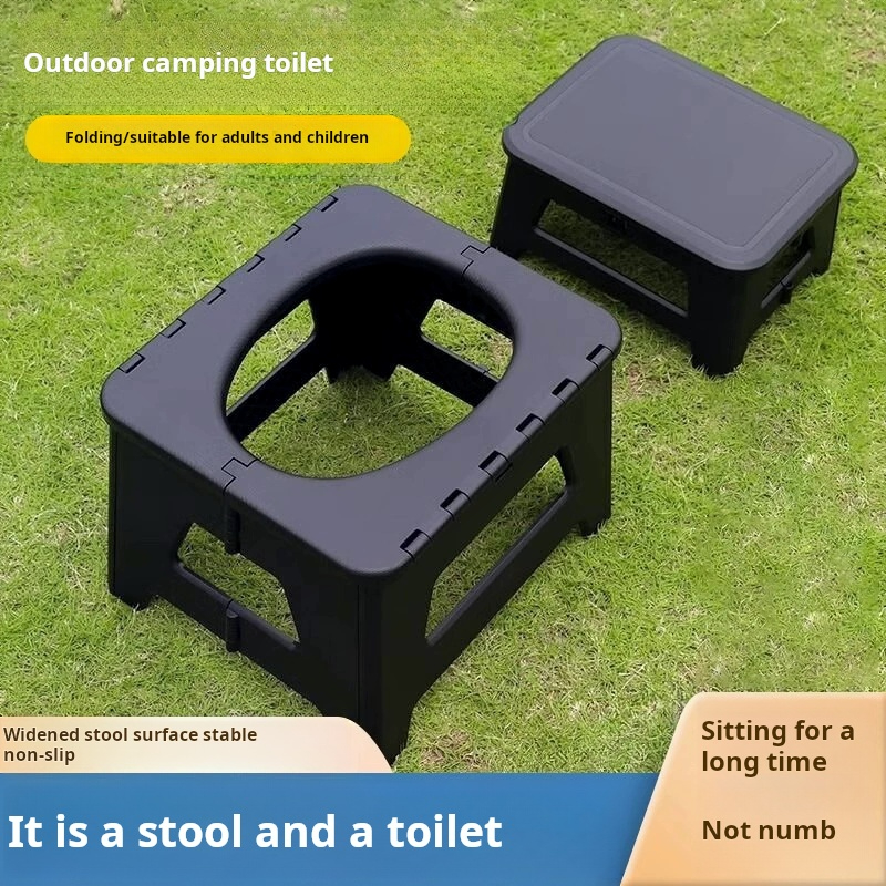 Buitentoilet, draagbaar noodtoilet voor op de camping, toiletbank voor volwassenen, geurvrij damestoilet, mobiel toilet