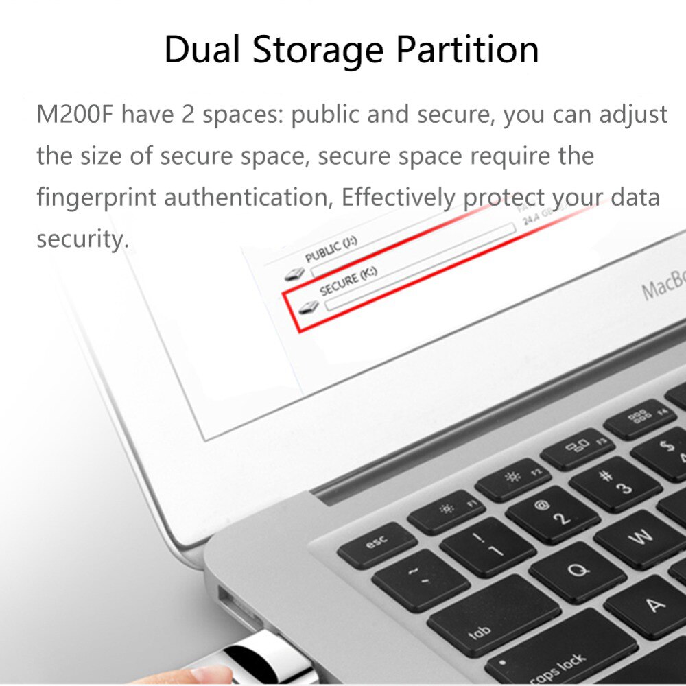 64GB 32GB Fingerprint Lock U Disk USB Flash Drive Pen-Drive Encrypted U Disk USB 3.0 Stick Confidentiality For Laptop Desktop