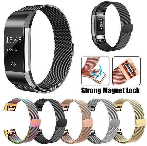 L Rvs Magnetische Polsband Armbanden Voor Fitbit Lading 3 Vervanging Horloge Milanese Strap Bands Voor Fitbit Charge3