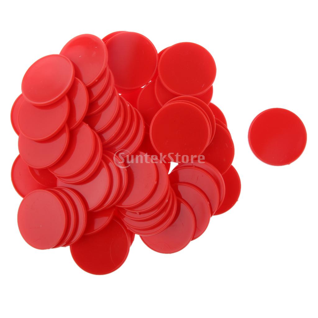 Pack of 50pcs Casino Poker Chips Poker Game Counters Board Game Chips Kids DIY Craft Chips 40mm: 7