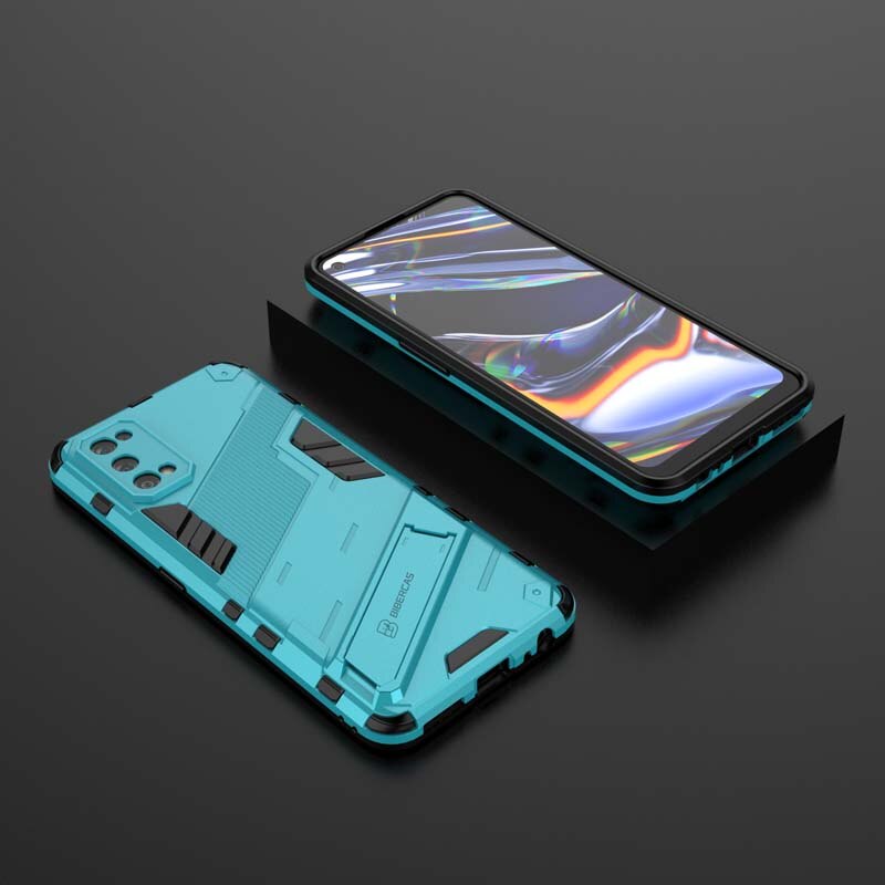 Funda armadura para teléfono Realme 7 Pro, carcasa de silicona a prueba de golpes, para Oppo Realme 7 4G 7Pro RMX2155: Realme 7 4G / Blue