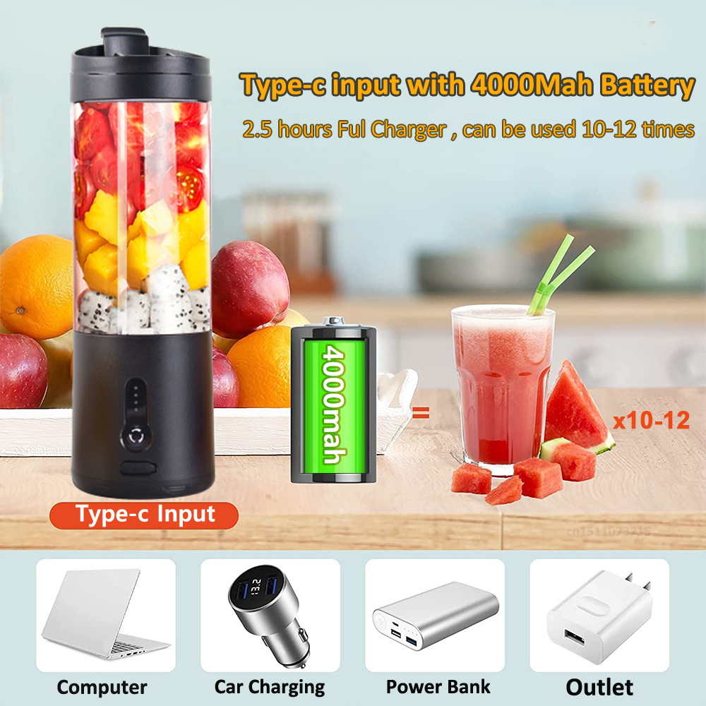 Mini bärbar mixer elektrisk fruktjuicer smoothie apelsin färsk juice mixer multifunktion uppladdningsbar bärbar juicer mixer