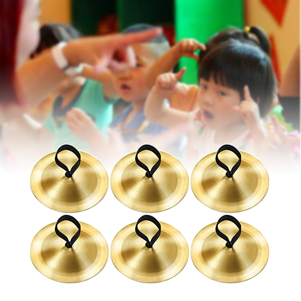 3 par rekvisitter kostyme gutt jente søle leketøy kveld fest til danser låve kobber magedans mini musikkinstrument finger cymbaler