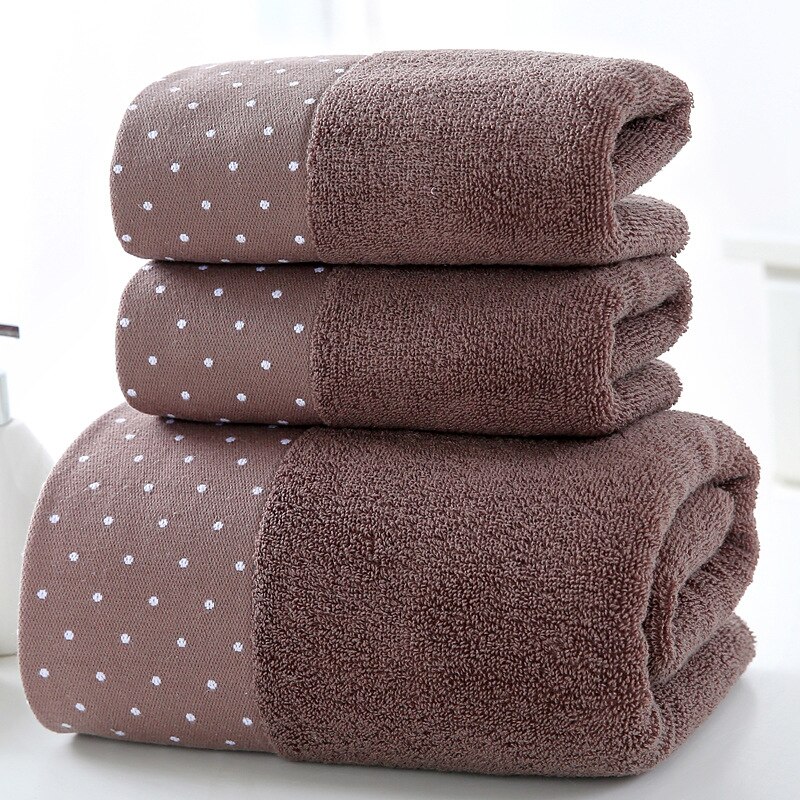 Plus récent 3 pièces/ensemble Doux Coton Hôtel Serviettes De Bain Pour Adultes Absorbant Éponge Bain Plage Visage Feuille Femmes Serviettes Ensemble