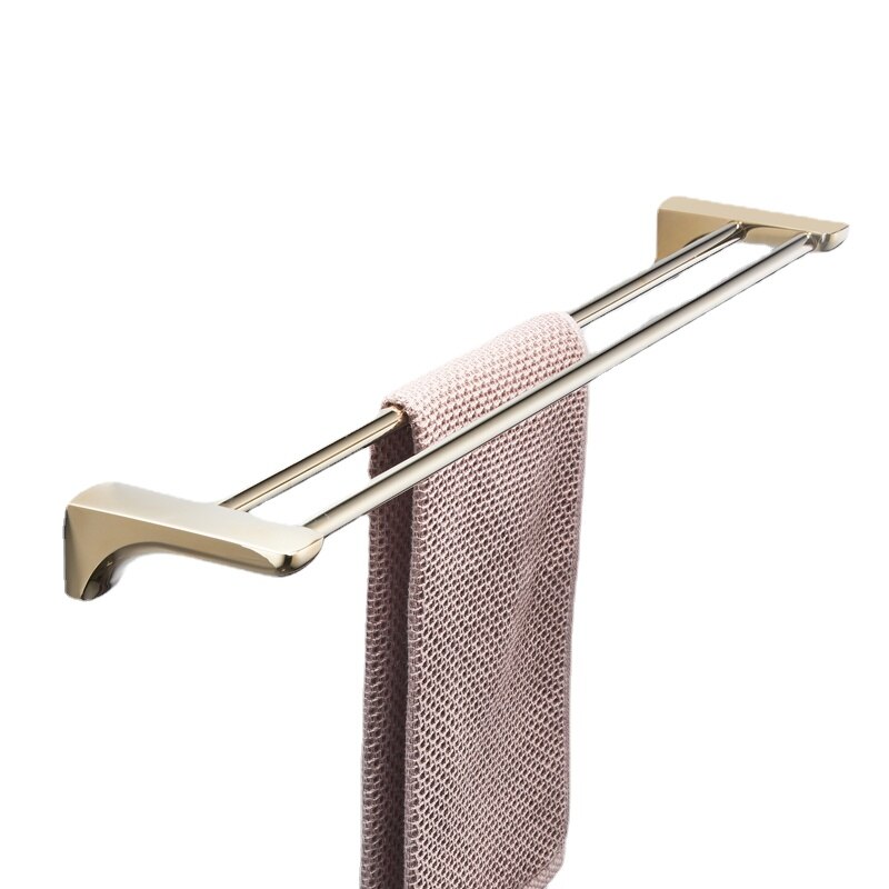 Toallero dorado de lujo para baño, barra de toalla, juego de colgante de hardware