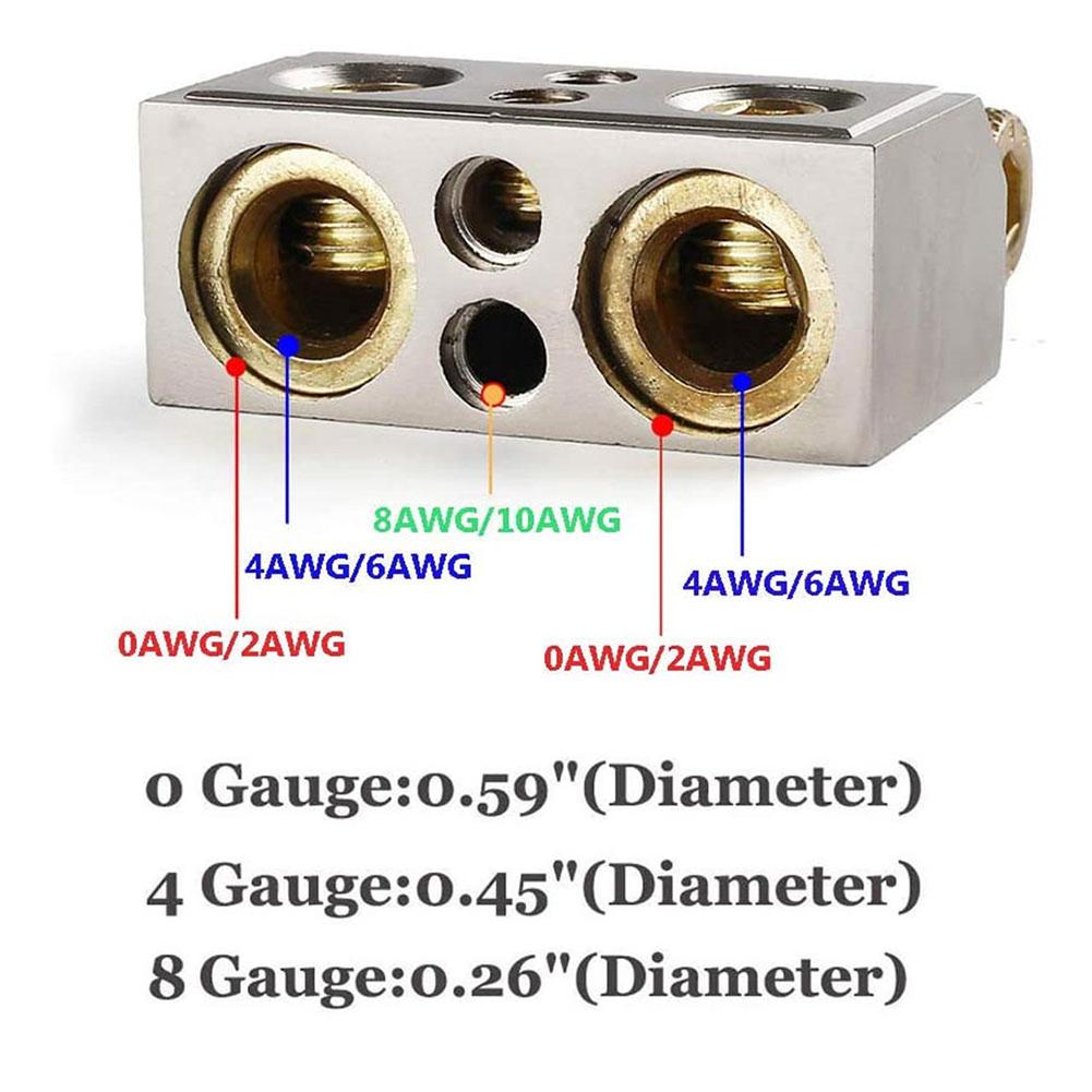 Negative Terminal Positive Terminal Car Battery Terminal Clamp Connectors Kit Gold-plated Adapter Set Car Accessories