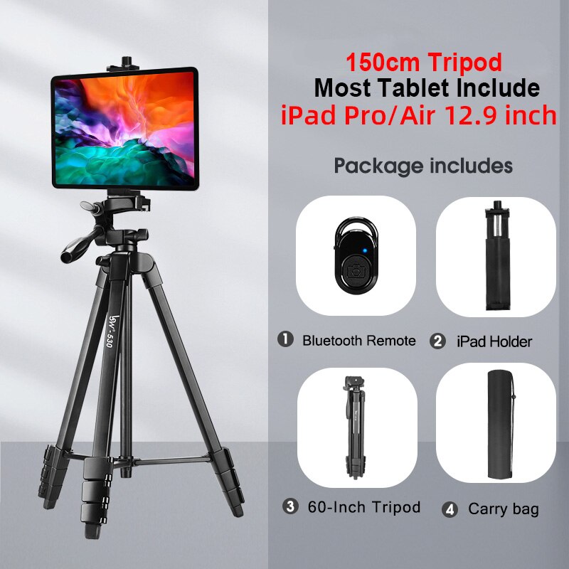 Tripod for Phone Lightweight Smartphone Camera Tripods with Phone Holder Bluetooth Photography Tripod for Canon Sony DSLR: 530-1