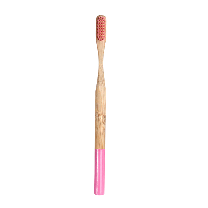 13 Colors Soft Bristles Bamboo Toothbrush Natural Eco-friendly Natural Round Handle Toothbrush Oral Care: 02