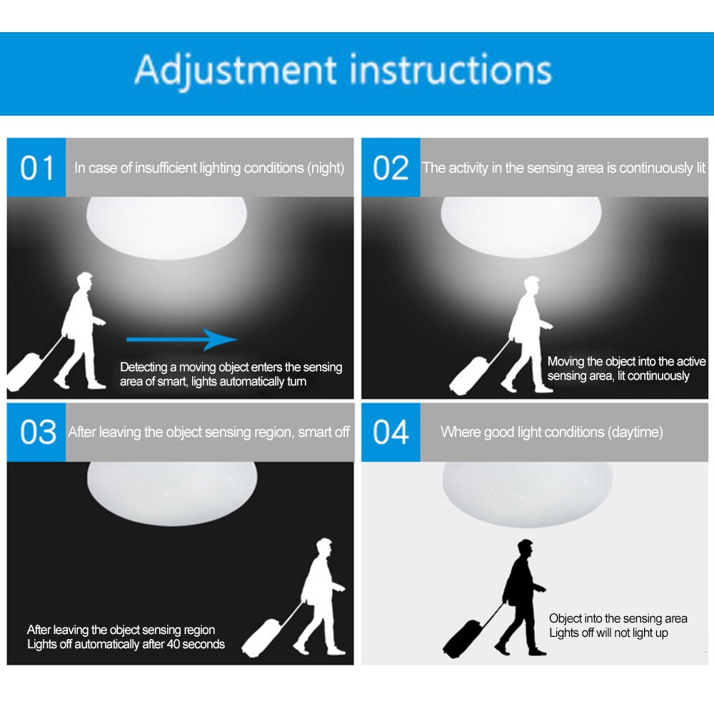 AC100-240V E27 Lamp Holder Socket with PIR Motion Sensor Ampoule LED Light Base Intelligent Light Bulb Switch