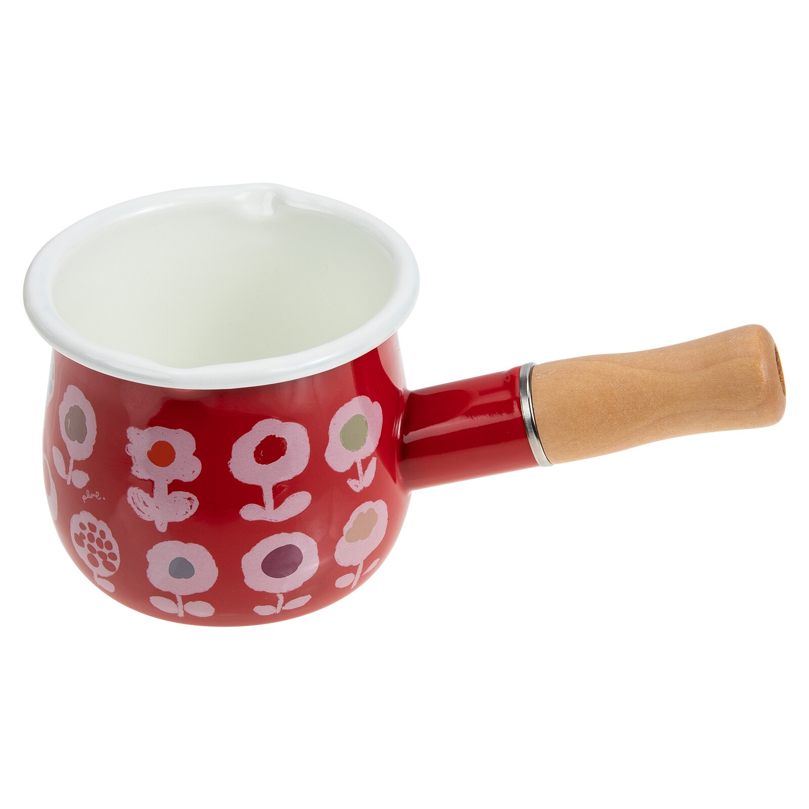 Small Heating Saucepan Enamel Cooking Pot Butter Melting Pot With Handle