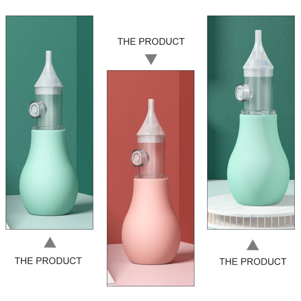 Aspirateurs nasaux de Type manuel en Silicone pour bébé, 1 lot de 2 pièces (vert)