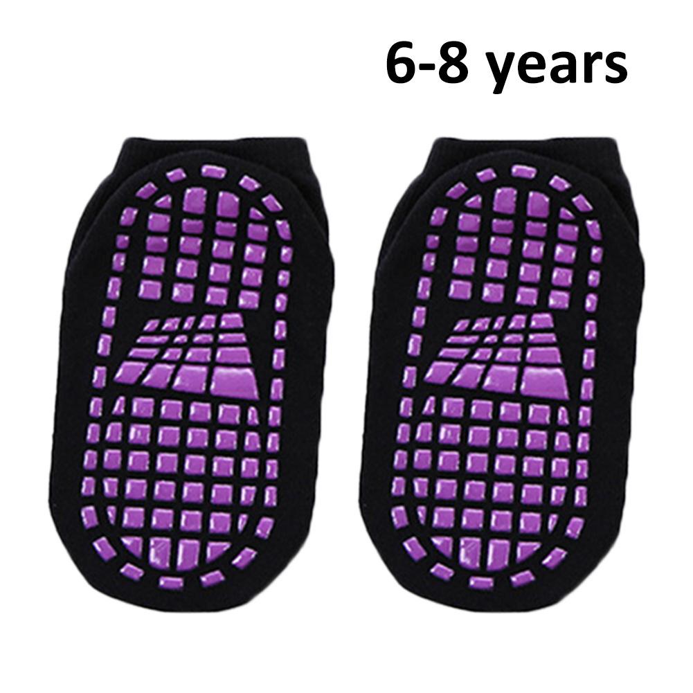 Børn polyester bomuld anti-skridsikker sokker trampolin sokker voksen behagelig slid skridsikker sports sokker polstring bandage pilat: 68 børn