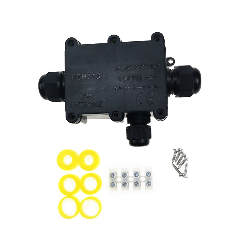 Caixa de junção ip68 uv à prova d' água, ao ar livre, múltiplas formas, plástico, caixa de junção elétrica, conector de fio, protec: 2