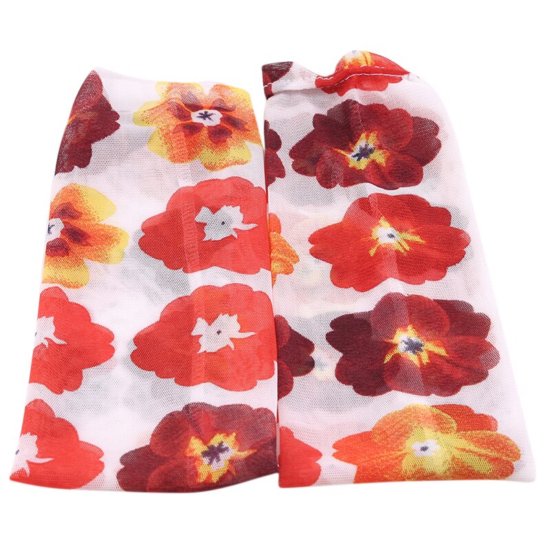Guantes de seda antimosquitos para exteriores, manguitos largos de verano para conducir, protección solar, un par: Korean Flowers