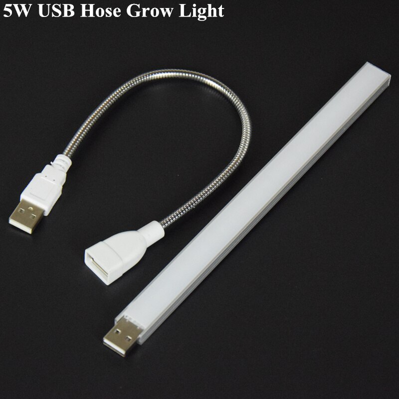 AIFENG Led Grow Light Full Spectrum Red Blue 5V USB Grow Lights Flexible Hose 3W 5W For Seedlings Flowering Plants Growing Light: 5W Hose Grow Light