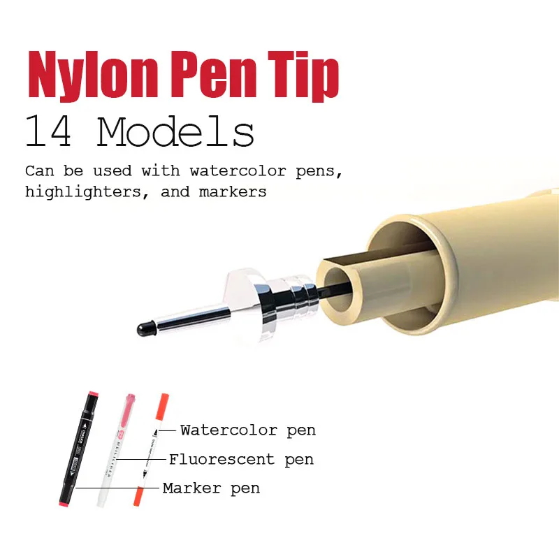 3-12Pcs Pigment Liner Micron Drawing Pen Manga Pigma Ink Marker Pen Sketching Brush Set Hook Line Needle Pen Art Supplies
