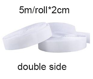 10m (5 m/roll) * 2cm DOUBLE side Zwart/Wit zelfklevend klittenbandsluitingen met tape