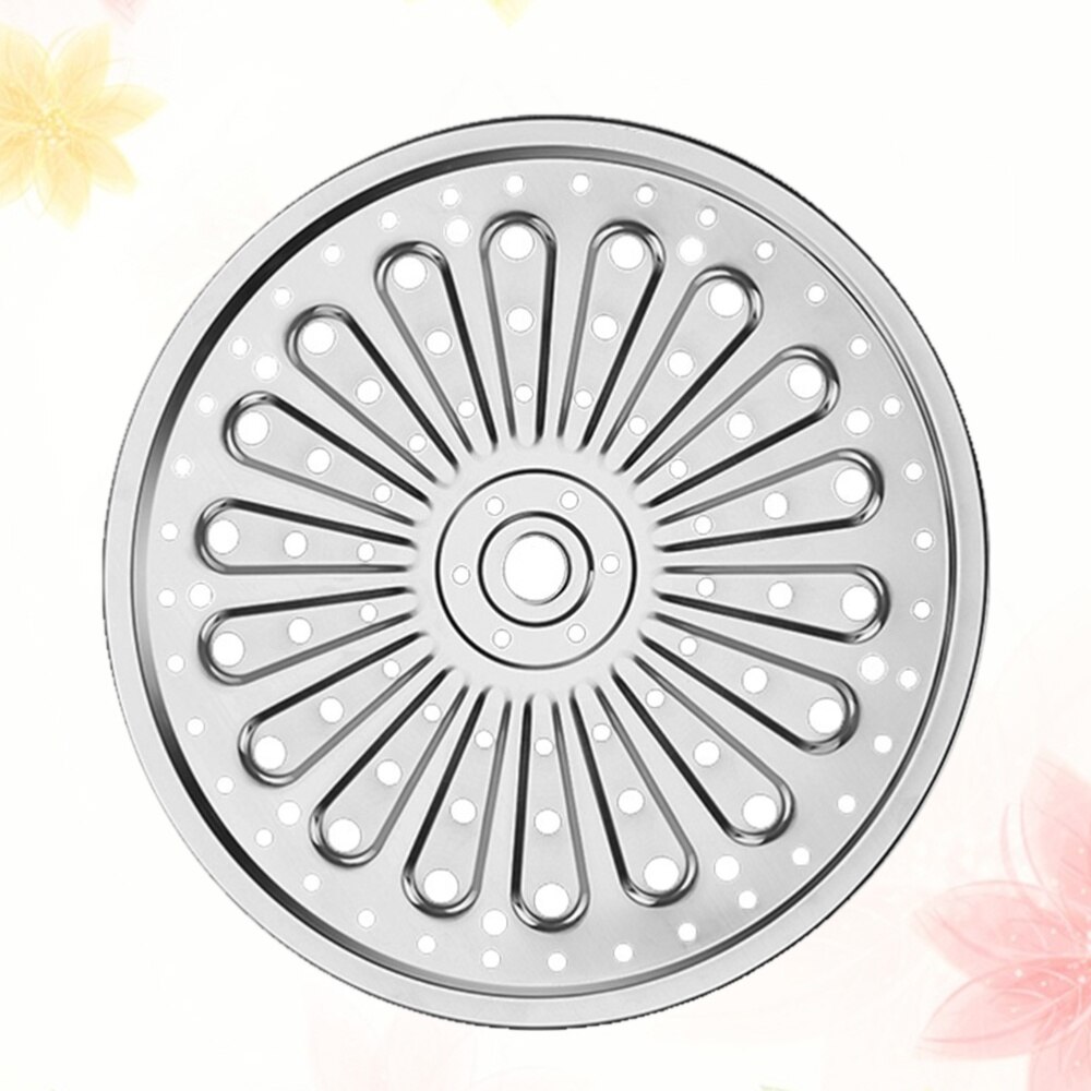 Stojak robić gotowania na parze ze stali nierdzewnej okrągły talerz robić gotowania na parze robić szybkowar robić pieczenia tostów (26cm): srebro