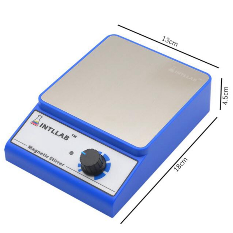 INTLLAB Magnetic Stirrer Stainless Steel Magnetic Mixer With Stir Bar (No Heating) Max Stirring Capacity: 3000Ml