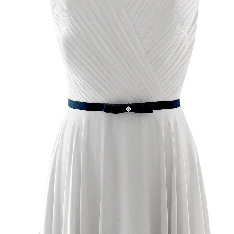 Rose élastique robe de soirée ceinture ceinture de mariée Abiye robe de nuit accessoires Mariage Bow demoiselle d'honneur Simple ceinture de mariée B69