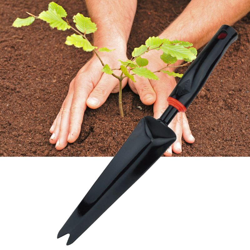 Pala portátil de jardín puntiaguda pala multipropósito duro de acero al carbono mango plástico excavación paleta bonsái hogar