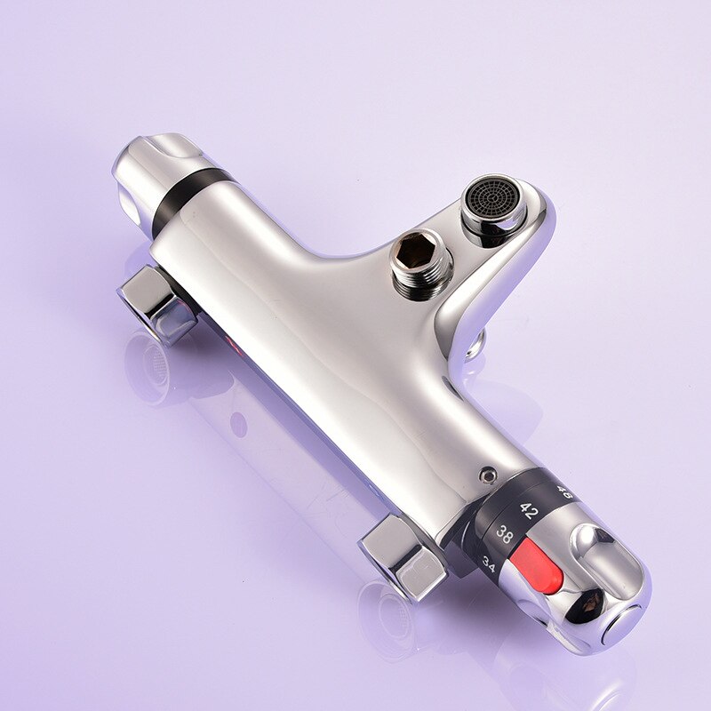 Bathroom Shower Water Thermostatic Control Valve Mixer Faucet Wall Mounted for Solar Water Heater Valve Parts Ceramic Cartridge