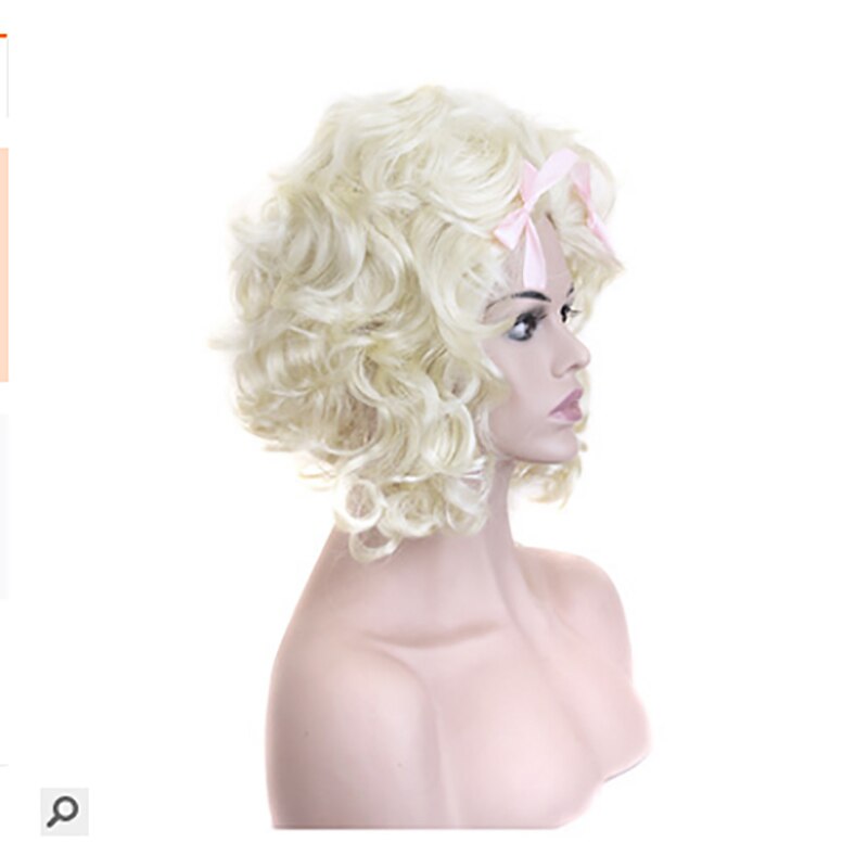 Hairjoy syntetiskt hår vit blond marie antoinette prinsessa peruk för halloween kostym