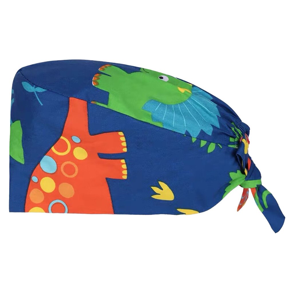 Gorro de trabajo con estampado de botones para enfermera, gorro de trabajo informal Unisex, accesorios para enfermeras