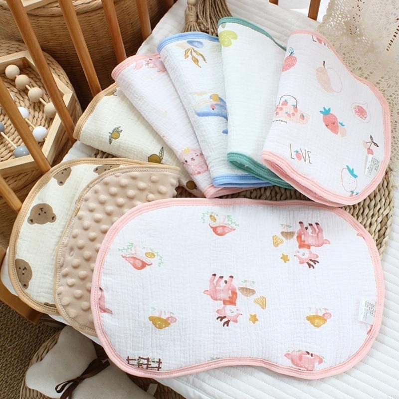 K1MA Schöne gedruckte Babykissen für Neugeborene bequeme Kopfstütze Kissen weiche und atmungsaktive Baumwollkissen