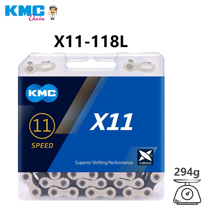 KMC X11 11 Speed Mountain/Road Bike Chain 118 Links With Original Box Magic Button For Bicycle Racing Chain Accessories: Default Title