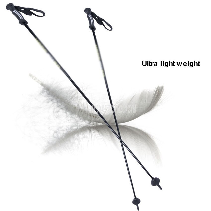 110cm-130cm Ultralight Ski Pole Ultra-Fine Carbon Fibre Snow Skiing Board Pole Portable Outdoor Sport Trekking Stick 1pair