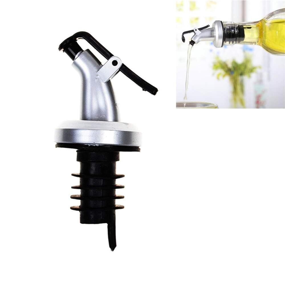 Olijfolie verstuiver dispenser sojasaus tuit siliconen schenktuiten flip fles dop stop afsluiten kraan gereedschap oliekan accessoires