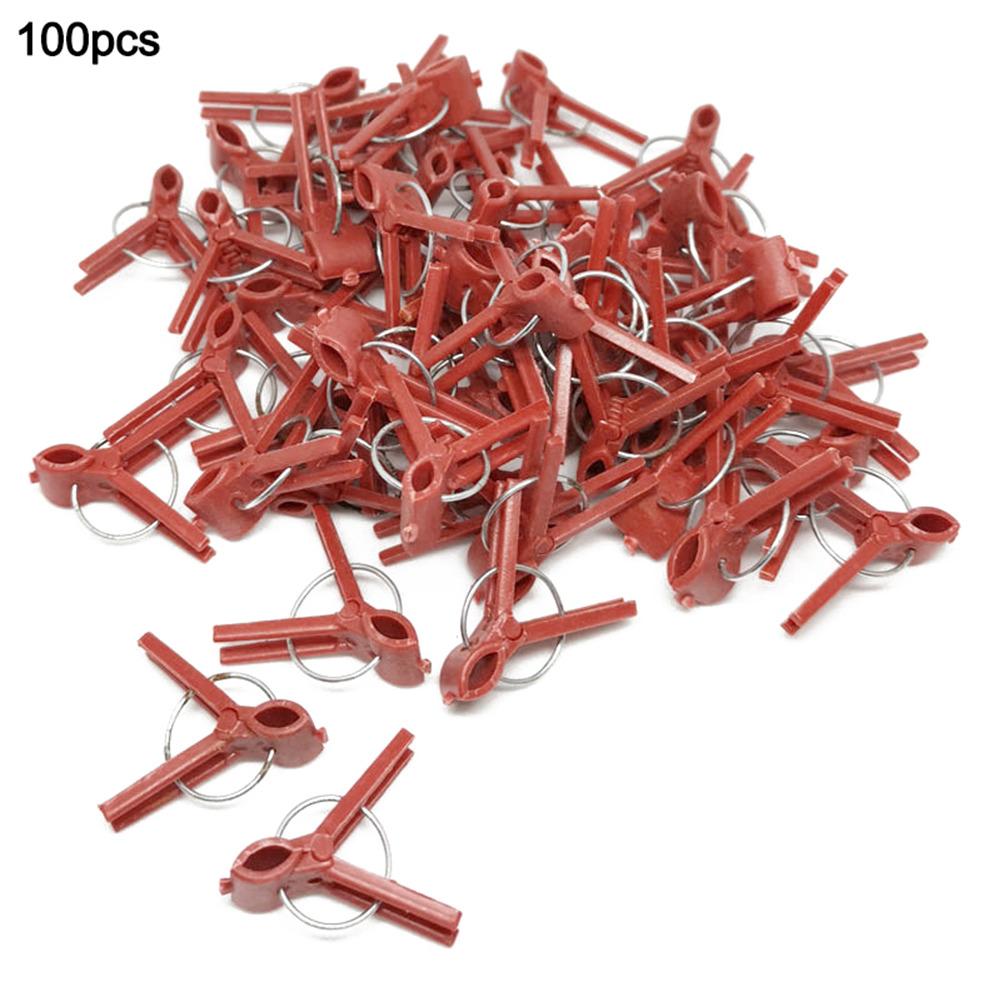 Clips de plástico para injertos, 100 unidades, para jardín, flor vegetal, tomate, vid, arbustos, plantas, duradero, 40P: 2