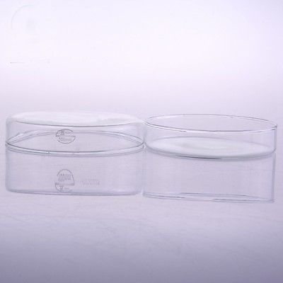 60mm glas genbrugelig væv petriskultur skål plade med låg til kemilaboratorium