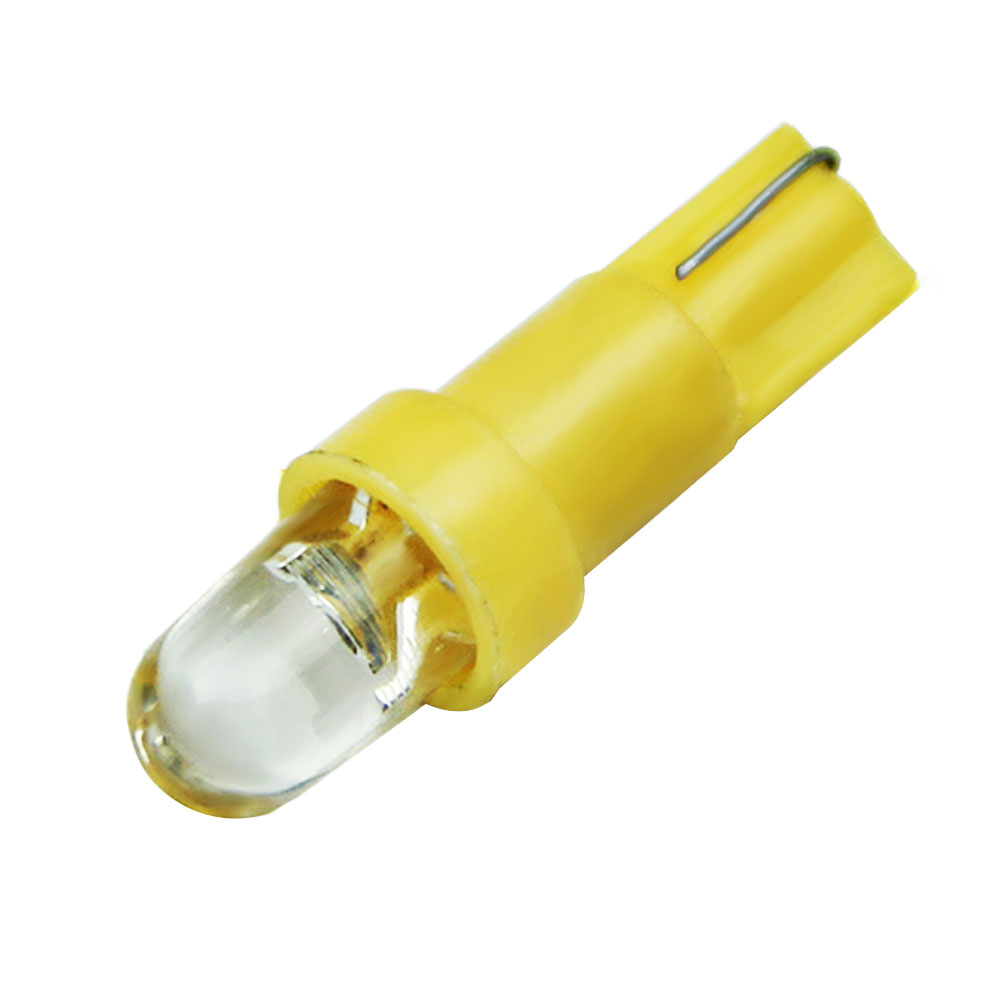 20 piezas Interior del coche T5 led 1 SMD led tablero cuña 1LED coche luz t5 bombilla led t5 12v Amarillo/azul/Verde/rojo/blanco led