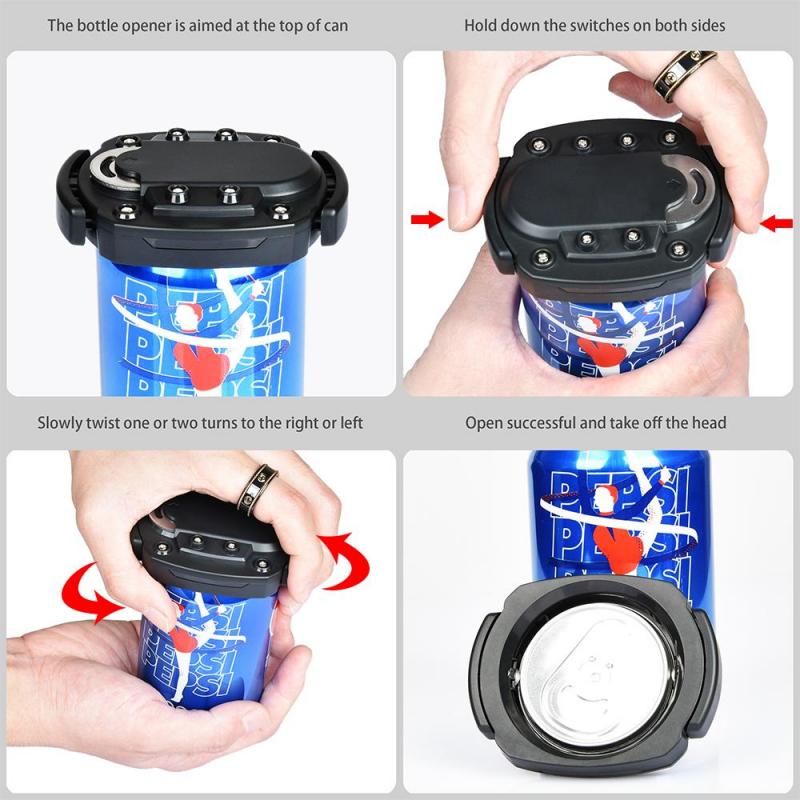 Universal Topless Can Opener The Easiest Can Opener Topless Beer Can Opener Beer Bottle Top Drafter For Go Swing Bar Gadgets