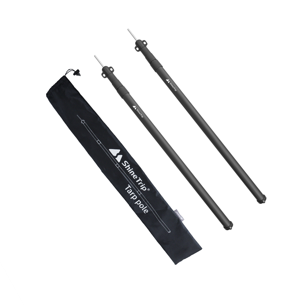 2 pezzi ShineTrip A303 pali telescopici per teloni baldacchino portatile tenda in alluminio regolabile accessori per tende da suola escursionismo da campeggio tutto'aperto