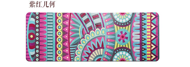 Tapis de yoga imprimé en caoutchouc naturel, long, épais et large de 1mm, antidérapant, fitness: MULTI