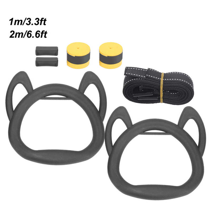 adjustable Children Exercise Gymnastic Hanging Rings Strength Adjustable Straps Pull Ups Training Gymnastics Accessories