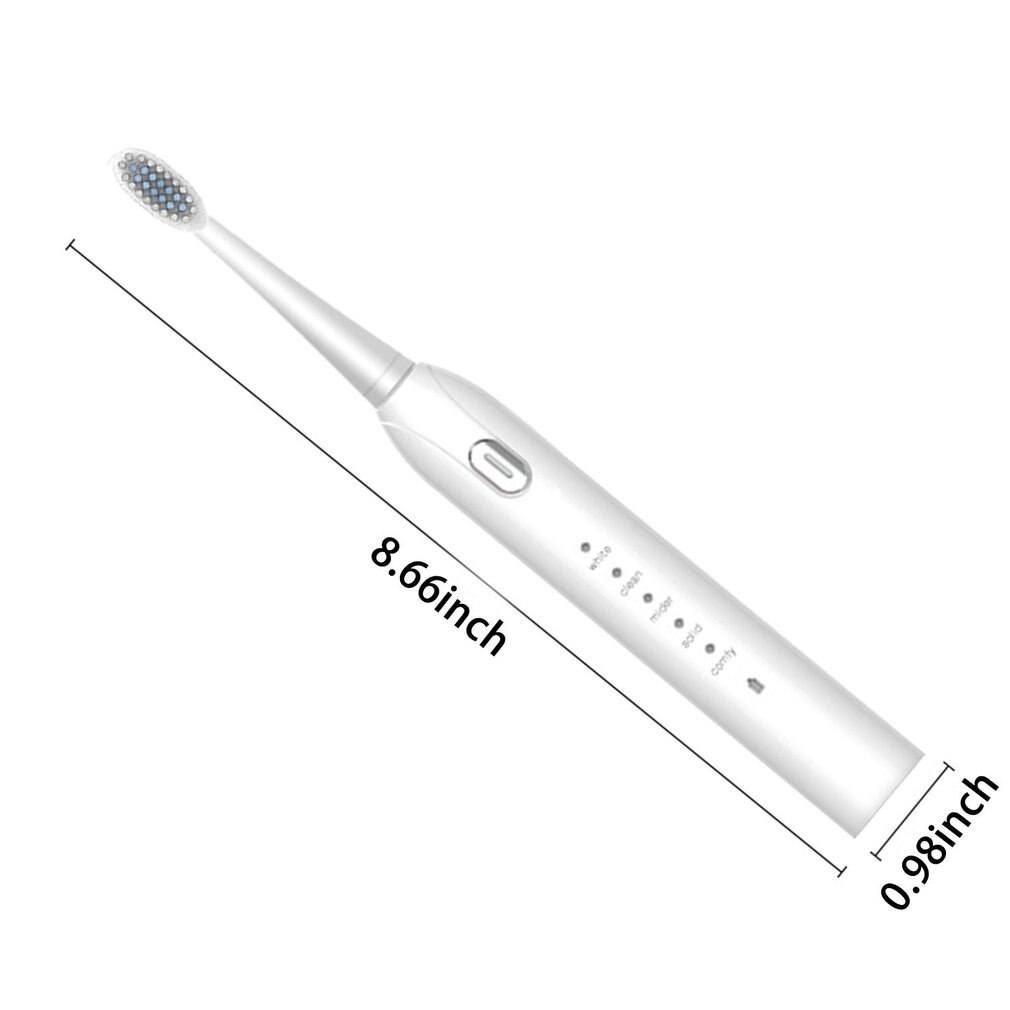 Ultrasone Elektrische Tandenborstel Usb Oplaadbare Tandenborstel Elektronische Wasbare Whitening Tanden Borstel Met Vervanging Heads