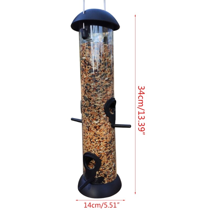 Distributeur de graines d&#39;oiseaux sauvages suspendus, outil d&#39;alimentation, décoration d&#39;extérieur pour jardin et cour