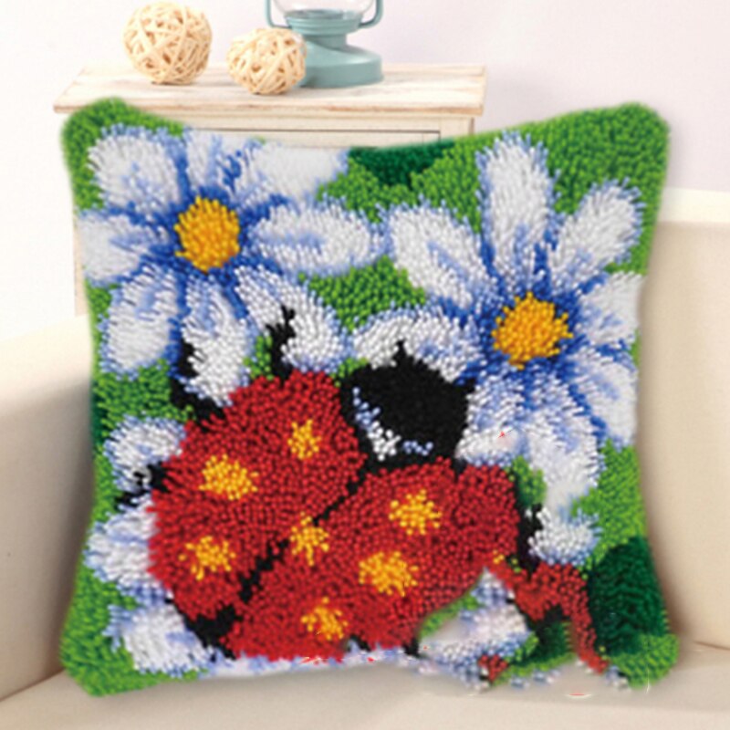 3D Segment Embroidery Pillow Latch Hook Animal Series DIY Wool Latch Hook Rug Kits Handcraft Carpet Embroidery Supplies